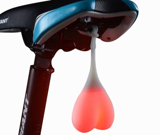 BICYKLOVÁ LAMPA SRDCE VAJÍČKA SILIKÓNOVÁ LED zadná