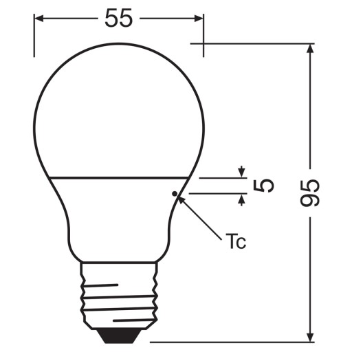 E27 LED žiarovka 4,9W = 40W 4000K Neutrál OSRAM