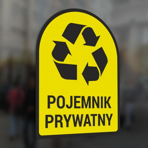 Súkromný kontajner - nálepka na košík 15x20