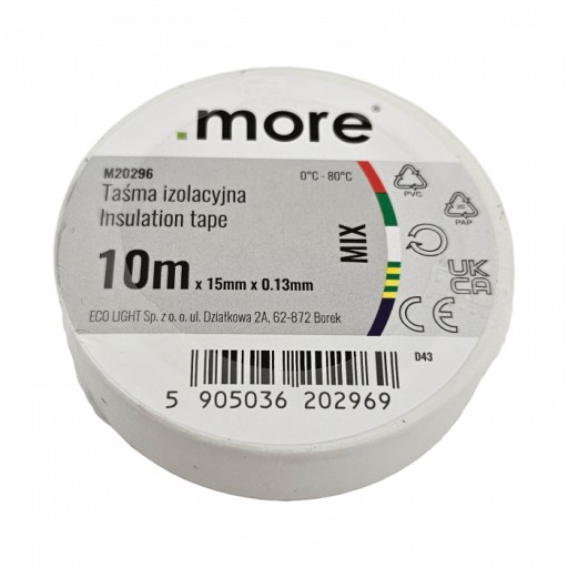 Silná izolačná páska 10M 15mm mix farba 10ks PVC