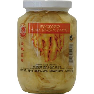 Nakladaný baby zázvor 454g - Kohút, marinovaný biely zázvor na sushi