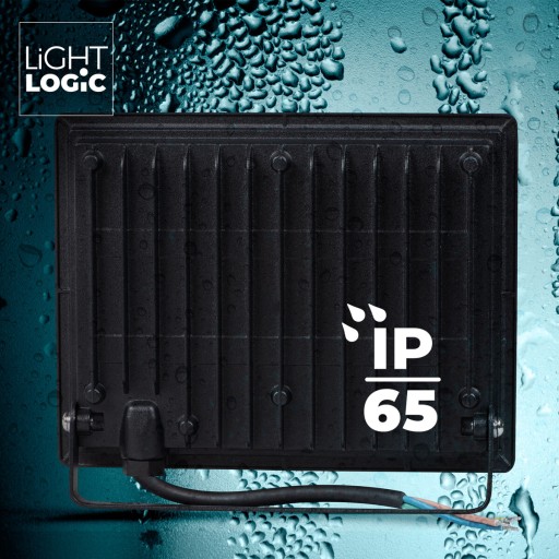 LED halogénový reflektor čierny IP65, svietidlo 30W