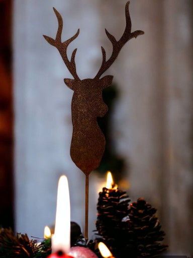 Deer Deer GARDEN dekorácia dekorácia Holidays Garden Style kvetináč 16cm + tyč