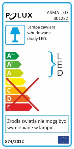LED pásik 12V 5m IP20 ~6500K 1100lm 10W Polux