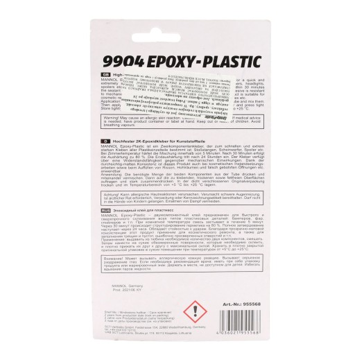 Dvojzložkové lepidlo na plasty 9904 Mannol Epoxy 30g