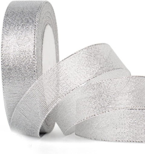 Stuha trblietavá páska 15mm 22m strieborná