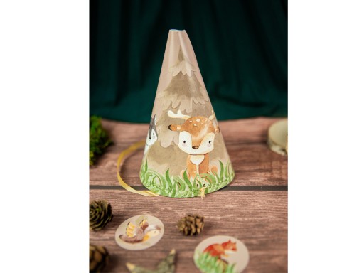 Narodeninové čiapky Forest Animals 6 ks