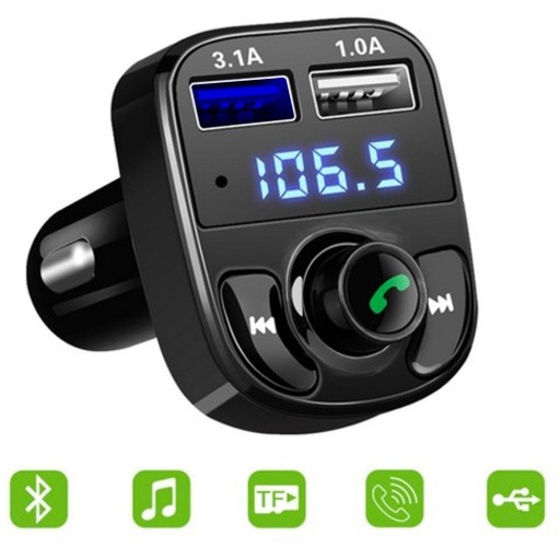BLUETOOTH FM VYSIELAČ MP3 SD NABÍJAČKA 2xUSB