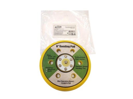LEŠTIACI KOTÚČ DO PNEUMATICKEJ BRÚSKY KOTOUČ NA VELCRO 150mm 6 OTVOROV