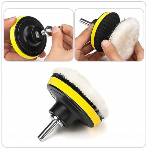 Sada leštiacich špongií: leštiace špongie 9 kusov + 80 disk + adaptér AMIO-02647