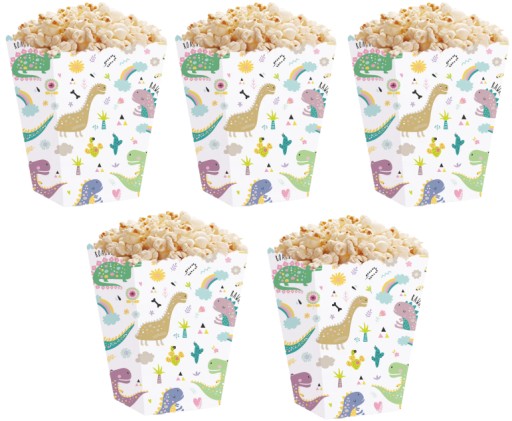 Popcorn boxy snacks Dinosaurs dino 5 kusov