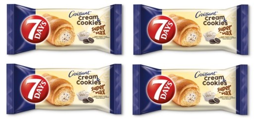 4x 110g 7DAYS Super Max vanilkový croissant s koláčikom