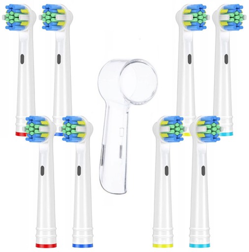 8x HLAVICE NA ZUBNÚ KEFKU ORAL-B BRAUN + KRYT