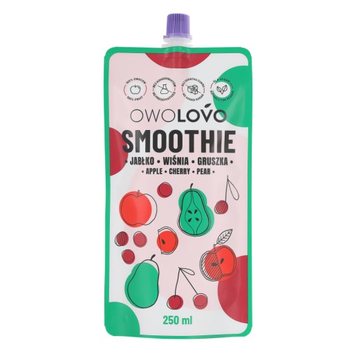 OWOLOVO Jablkové smoothie s hruškou a čerešňou 250ml