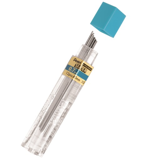 Super Hi Polymer graphites 0,7 mm Pentel - 2H 12 ks