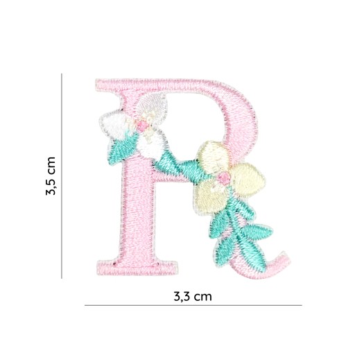Opätovne použiteľné DIY vyšívané kvety STICKER Letter R