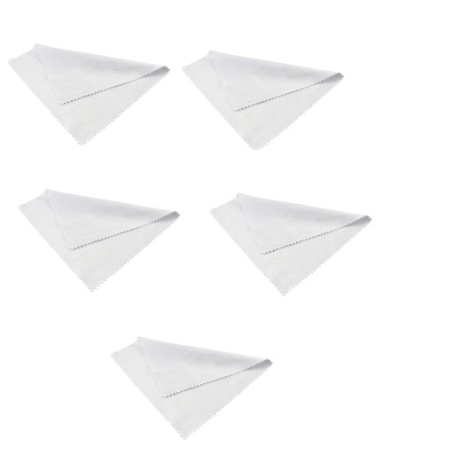 5x Utierka z mikrovlákna na čistenie pohárov 5 ks biela - 5 ks