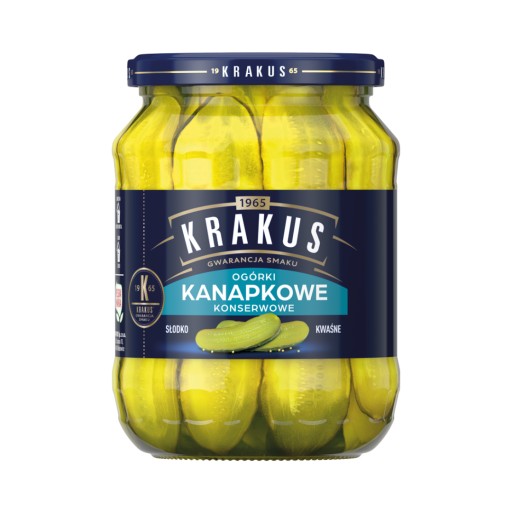 Nakladané uhorky Krakus sendvič 670g