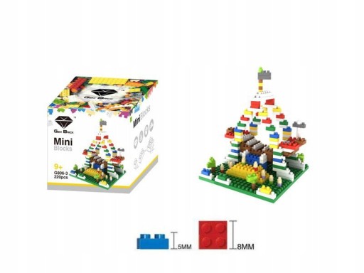 NAJMENŠIE ARCHITEKTONICKÉ BLOKY PIRÁTSKA LOĎ MINI BUDOVA 220 EL