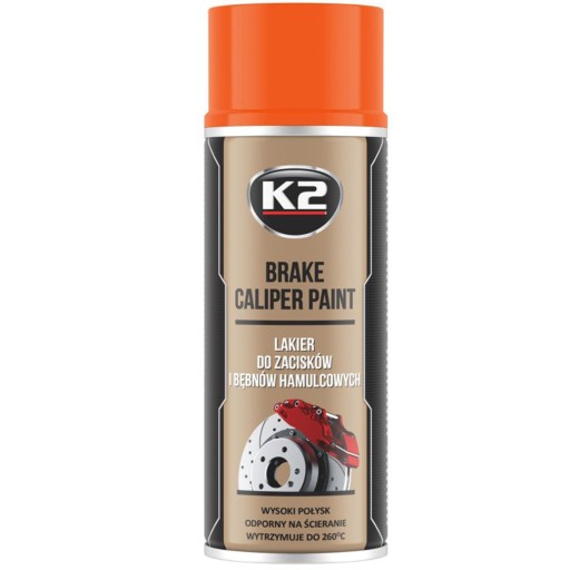 K2 Brake CALIPER Bubnový strmeň Farba oranžová farba Permanentný sprej