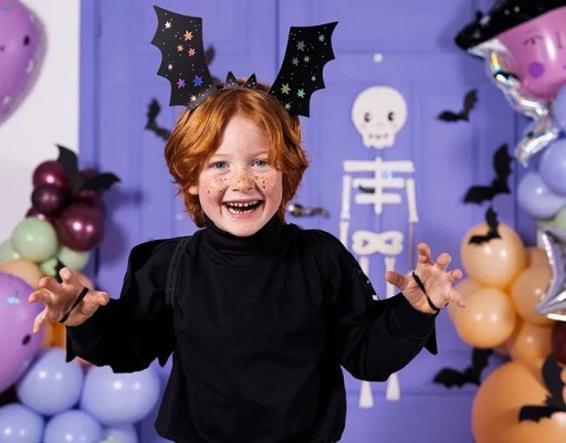 Halloweenska čelenka Bat - čierna