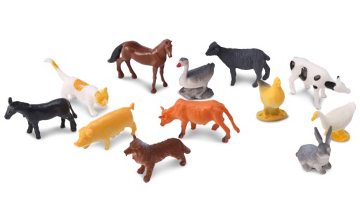 PET ZVIERATKÁ FARMA COUNTRY GUMOVÉ POSTAVY 12 KUSOV