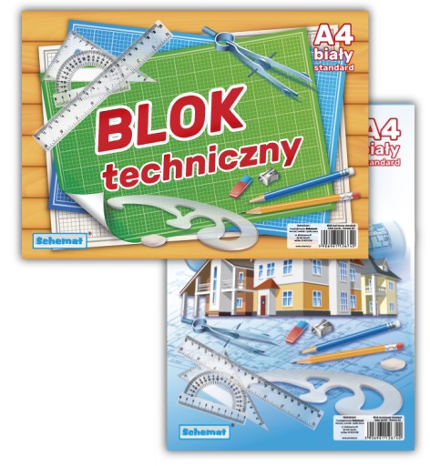 ŠKOLSKÝ TECHNICKÝ BLOK, BIELY, A4, 10 LIST