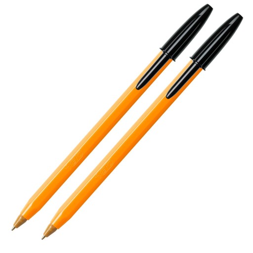 BIC CLASSIC SET ORANŽOVÝ ORIGINÁL JEMNÝ GUĽOVÝ PITOČ BLACK OFFICE x2