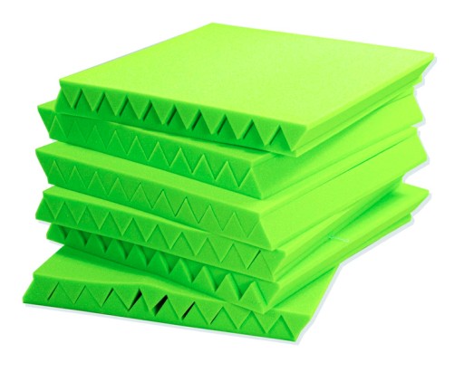 3D akustický nástenný panel, ZELENÝ absorbér, trojuholník, nástenný panel