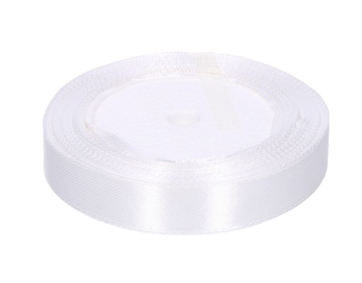 Saténová stuha 1,5cm x 25Y biela