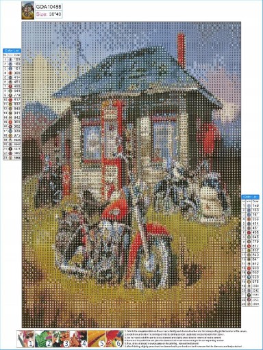 Diamantové vyšívanie MOTORING Diamantová maľba MOTOR 5D Mosaic Pasted