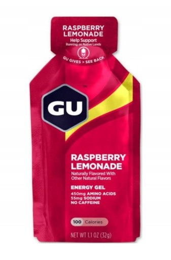 GU Energy Gel Raspberry Lemonade energetický gél malina citrón/limonáda
