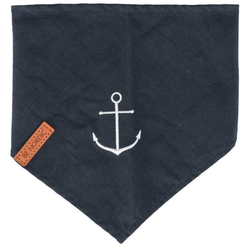 BE NORDIC, šatka, pre psov, tmavomodrá, M: 40 cm, s motívom kotvy