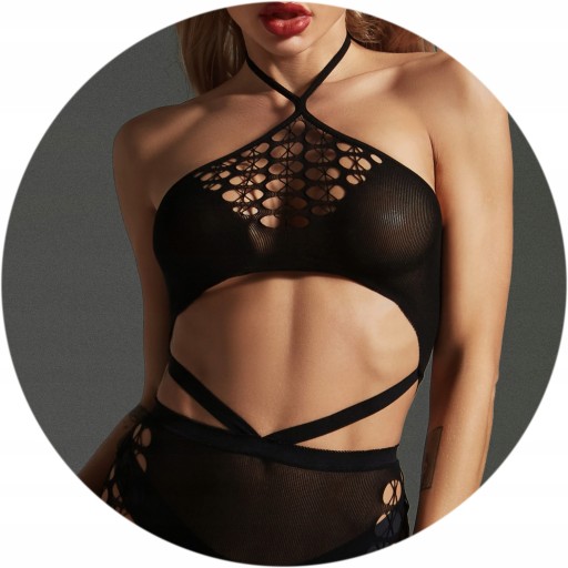 Set spodnej bielizne pre ženy: body, tangá, pančuchové nohavice