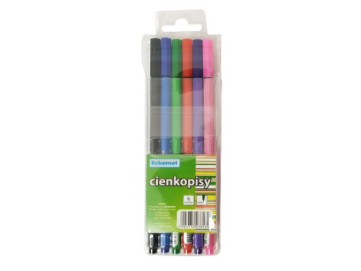 Jemné fixky Fixky do školy, 6 farieb, 0,4 mm Schéma 8132