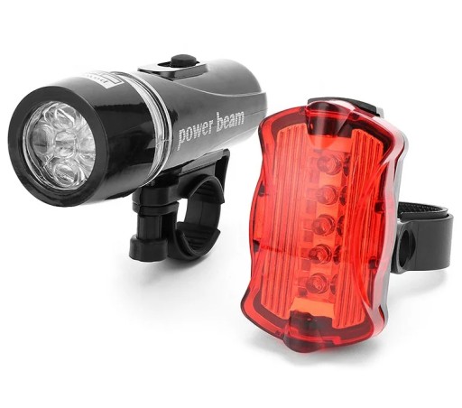 SET LED BICYKLOVÝCH SVETLÁ PREDNÝCH A ZADNÝCH NA BICYKEL + USB BICYKLE SVETLÁ