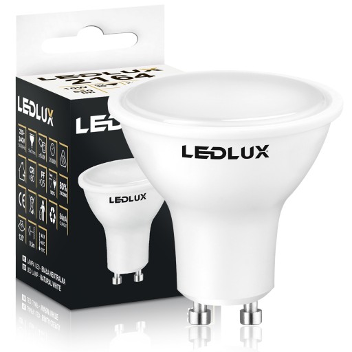 LED žiarovka GU10 10W = 85W SMD 4000K neutrálna Premium LEDLUX nebliká