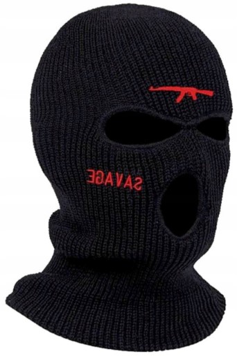 Čierna maska Balaclava AK s tepelnými otvormi na motorku