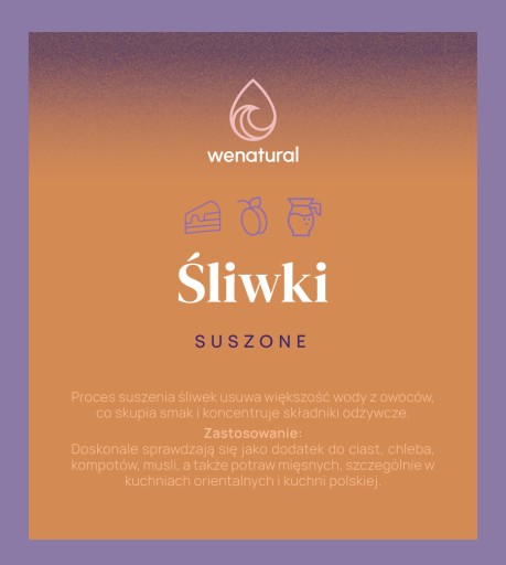 Sušené slivky 1kg Wenatural - bezsemenné, prémiové, veľké, celé