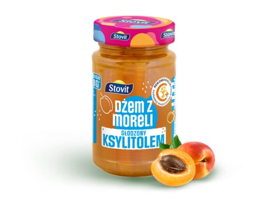 Stovit džem sladený xylitolom, marhuľový 250g