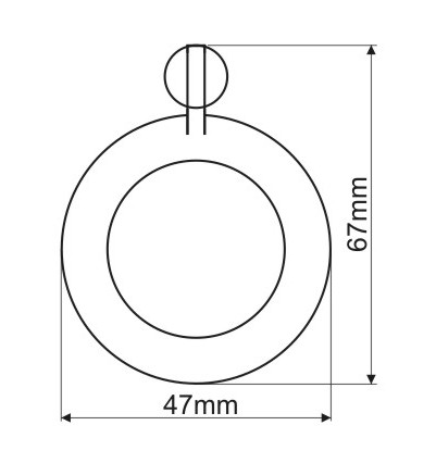 Klepadlo na nábytok GAMET KR32, patina na mosadzi