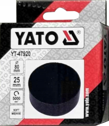 LEŠTIACA HUBKA YATO, PODLOŽKA NA MÄKKÝ VELCRO, 80mm