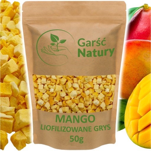 MRAZOM SUŠENÉ MANGO GRIT 50 g Sušené ovocie BEZ CUKRU Sladké 0,05 kg