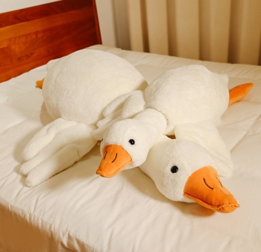 VANKÚŠ MASKOT, PLYŠOVÁ HUSKA, KÁČKA, VEĽKÝ 50 CM