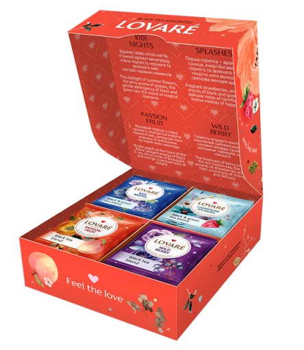 LOVARE Black Tea Set 4 príchutí 32 obálok
