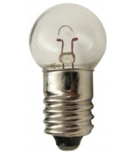 E10 ŽIAROVKA 3,8V 0,3A, BIELA, SKRUTOVANÁ DO BATERKY