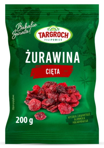 Sušené rezané brusnice 200 g Targroch