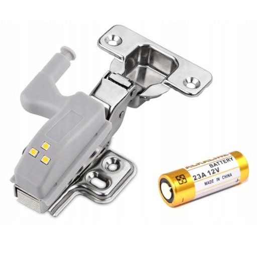 3 LED svietidlo + A23 12V batéria do skrinky s krídlovými dverami