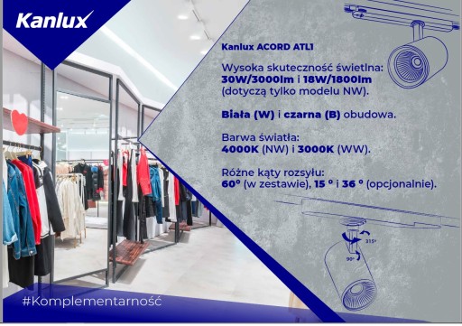 Príslušenstvo strieborný reflektor Kanlux ATL1 30W 15 stupňov
