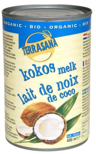 Kokosové mlieko 400ml - Terrasana 80% kokosové kokosové mlieko BEZ GUAROVEJ GUMY